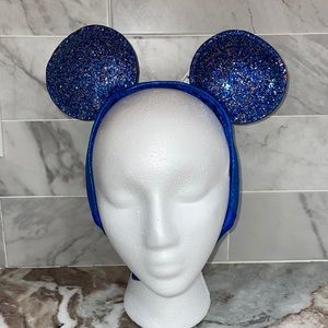 Disney Parks Mickey Ear Headband w/ Adaptable Fit  - Wishes Come True Blue NEW
